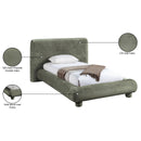  Color_Green  Size_Twin  -- Blair Green Chenille Fabric Upholstered Twin Bed IMAGE 10
