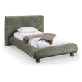  Color_Green Size_Twin -- Blair Green Chenille Fabric Upholstered Twin Bed IMAGE 1