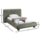  Color_Green  Size_Twin  -- Blair Green Chenille Fabric Upholstered Twin Bed IMAGE 9