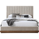  Color_Beige  Size_Full  -- Meridian Emmet Upholstered Platform Bed IMAGE 3