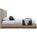 Meridian Emmet Beige Chenille Fabric Full Bed (3 Boxes) IMAGE 4