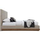  Color_Beige  Size_King  -- Emmet Beige Chenille Fabric Upholstered King Bed IMAGE 4