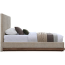 Meridian Emmet Beige Chenille Fabric Twin Bed (3 Boxes) IMAGE 4
