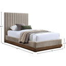  Color_Beige  Size_Twin  -- Emmet Beige Chenille Fabric Upholstered Twin Bed IMAGE 8