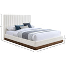  Color_Cream  Size_Queen  -- Emmet Cream Chenille Fabric Upholstered Queen Bed IMAGE 8