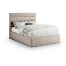  Color_Beige  Size_Full  -- Adam Beige Linen Textured Fabric Upholstered Full Bed IMAGE 1
