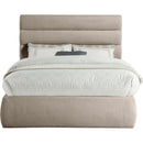  Color_Beige  Size_Full  -- Adam Beige Linen Textured Fabric Upholstered Full Bed IMAGE 3
