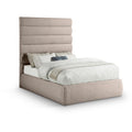  Color_Beige  Size_Full  -- Adam Beige Linen Textured Fabric Upholstered Full Bed IMAGE 1