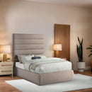  Color_Beige  Size_Full  -- Adam Beige Linen Textured Fabric Upholstered Full Bed IMAGE 2