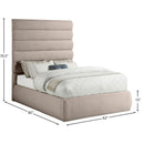  Color_Beige  Size_Full  -- Adam Beige Linen Textured Fabric Upholstered Full Bed IMAGE 9
