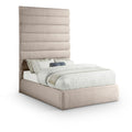  Color_Beige  Size_Full  -- Adam Beige Linen Textured Fabric Upholstered Full Bed IMAGE 1