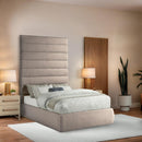  Color_Beige  Size_Full  -- Adam Beige Linen Textured Fabric Upholstered Full Bed IMAGE 2