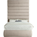  Color_Beige  Size_Full  -- Adam Beige Linen Textured Fabric Upholstered Full Bed IMAGE 3