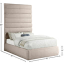  Color_Beige  Size_Full  -- Adam Beige Linen Textured Fabric Upholstered Full Bed IMAGE 9