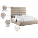  Color_Beige  Size_King  -- Adam Beige Linen Textured Fabric Upholstered King Bed IMAGE 10