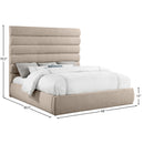  Color_Beige  Size_King  -- Adam Beige Linen Textured Fabric Upholstered King Bed IMAGE 9