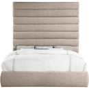  Color_Beige  Size_King  -- Adam Beige Linen Textured Fabric Upholstered King Bed IMAGE 3