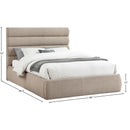  Color_Beige  Size_Queen  -- Adam Beige Linen Textured Fabric Upholstered Queen Bed IMAGE 9