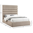  Color_Beige  Size_Queen  -- Adam Beige Linen Textured Fabric Upholstered Queen Bed IMAGE 9