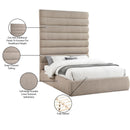  Color_Beige  Size_Queen  -- Adam Beige Linen Textured Fabric Upholstered Queen Bed IMAGE 10