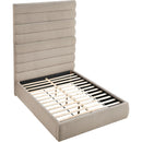  Color_Beige  Size_Queen  -- Adam Beige Linen Textured Fabric Upholstered Queen Bed IMAGE 7