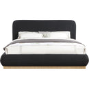 Meridian Rigby Black Boucle Fabric King Bed IMAGE 3