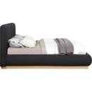Meridian Rigby Black Boucle Fabric King Bed IMAGE 4