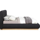  Color_Black  Size_Queen  -- Rigby Black Boucle Fabric Upholstered Queen Bed IMAGE 4