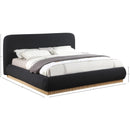  Color_Black  Size_Queen  -- Rigby Black Boucle Fabric Upholstered Queen Bed IMAGE 9