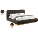  Color_Brown  Size_King  -- Rigby Brown Boucle Fabric Upholstered King Bed IMAGE 10