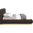  Color_Brown  Size_King  -- Rigby Brown Boucle Fabric Upholstered King Bed IMAGE 4