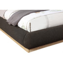 Meridian Rigby Brown Boucle Fabric Queen Bed IMAGE 6