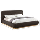  Color_Brown  Size_Queen  -- Rigby Brown Boucle Fabric Upholstered Queen Bed IMAGE 9