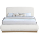 Meridian Rigby Cream Boucle Fabric King Bed IMAGE 3