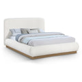  Color_Cream Size_Queen -- Rigby Cream Boucle Fabric Upholstered Queen Bed IMAGE 1