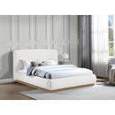  Color_Cream  Size_Queen  -- Rigby Cream Boucle Fabric Upholstered Queen Bed IMAGE 2