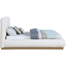 Meridian Rigby Cream Boucle Fabric Queen Bed IMAGE 4