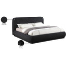 Meridian Rigby Black Boucle Fabric King Bed IMAGE 10