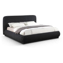 Meridian Rigby Black Boucle Fabric King Bed IMAGE 1