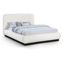 Meridian Rigby Cream Boucle Fabric King Bed IMAGE 1