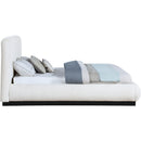 Meridian Rigby Cream Boucle Fabric King Bed IMAGE 4