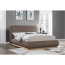  Color_Brown  Size_King  -- Meridian Rigby Upholstered Platform Bed IMAGE 2