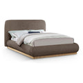  Color_Brown Size_Queen -- Meridian Rigby Upholstered Platform Bed IMAGE 1