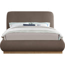  Color_Brown  Size_Queen  -- Rigby Brown Linen Textured Fabric Upholstered Queen Bed IMAGE 3