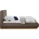  Color_Brown  Size_Queen  -- Rigby Brown Linen Textured Fabric Upholstered Queen Bed IMAGE 4