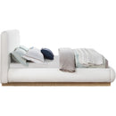  Color_Cream  Size_King  -- Rigby Cream Linen Textured Fabric Upholstered King Bed IMAGE 4