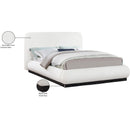 Meridian Rigby Cream Linen Textured Fabric King Bed IMAGE 10