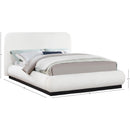  Color_Cream  Size_King  -- Meridian Rigby Upholstered Platform Bed IMAGE 9