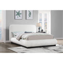 Meridian Rigby Cream Linen Textured Fabric Queen Bed IMAGE 2