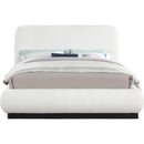 Meridian Rigby Cream Linen Textured Fabric Queen Bed IMAGE 3